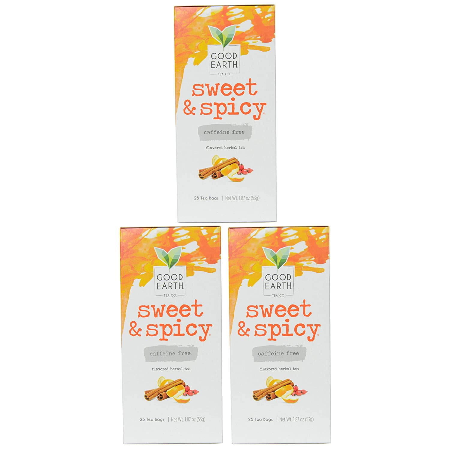 Good Earth Sweet and Spicy AllNatural CaffeineFree Herbal Tea Bags