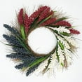 thumbnail image 4 of Clearance!!!Rice Ear Wreath Wreaths for Front Door,Patriotic Decor Wreath,Outdoor 4th of july Wreath,18inch Artificial Red White Blue Wreath Decorations for Window Wall Mantel Porch, 4 of 8