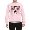 thumbnail image 2 of Wild Bobby, Betty Boop Sugar and Spice Wink Betty Boop Unisex Crewneck Sweatshirt, Light Pink, XX-Large, 2 of 5