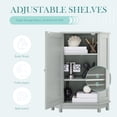 thumbnail image 3 of White Bathroom Cabinet Triangle Corner Storage Cabinet with Adjustable Shelf Modern Style MDF Board (Old SKU:WF291477AAK/N725P172615K)   WL, 3 of 27