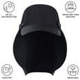 thumbnail image 7 of BASSDASH UPF 50+ Foldable Fishing Hat Baseball Cap with Removable Neck Flap Portable for Men Women Golf Hiking, 7 of 7