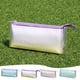 thumbnail image 1 of Estuche de lápices de color degradado | Bolsa de almacenamiento con cremallera de malla | Organizador multicapa desmontable | Diseño transparente de dos capas | Caja de papelería versátil |, 1 of 6