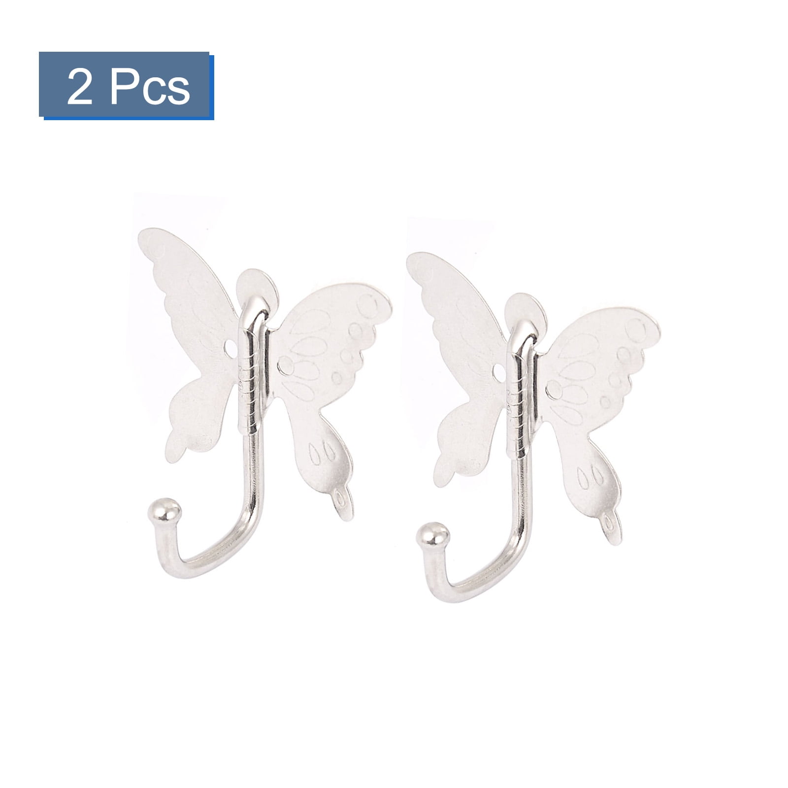Unique Bargains Bedroom Bathroom Wall Mounted Cloth Towel Hook Hanger 2pcs