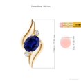 thumbnail image 3 of ANGARA Lab Grown 3.3 Ct Shell Style Sapphire & Lab Diamond Pendant for Women in 14K Yellow Gold (Size-10x8mm) | Anniversary, Jewelry Gift for Women | Lab-Grown Blue Sapphire Necklace, 3 of 8