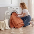 thumbnail image 6 of U by Bedsure Full Comforter Set Burnt Orange, 7 Pieces Reversible Bed in a Bag, Boho Lightweight Bedding Set, Contrasting Design, 6 of 10