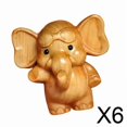 thumbnail image 2 of 6 Figuras De Elefante De Madera, Lindas Estatuas Decorativas Para Estanterías, Escritorios Y Librerías., 2 of 8