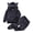 Gray, variant on Esaierr 2PCS Toddler Kids Pullover Hooded Sweatshirt Outfit for Boys Girls Warm Tracksuit Set Solid Color Jogging Sets Fall Winter 9M-8Y