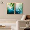 thumbnail image 3 of Emerald Grove Diptych Canvas Print Blue and Sage Art Set by Art Remedy, Gold Frame, 16 x 24, 3 of 6