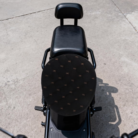 HONMEET Black Plush Motorcycle Seat Cover for Winter Comfort on Scooter and Moped 1Set
