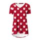 thumbnail image 4 of Fiudx Ofertas Flash Del Día Solo En Línea Top de Manga Corta con Cuello En V Raglán con Parte Delantera Corta y Espalda Larga con Estampado Navideño Informal a La Moda para Mujer, 4 of 5