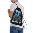 thumbnail image 7 of It's My Birthday Time to Play Video Game Drawstring Backpack Sackpack String Bag Cinch Waterproof Bags for Gym Sports Yoga Travel Beach Swimming shopping, 7 of 7