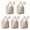 White Christmas Gingerbread, variant on 5 Pack Foldable Shopping Bag,White Christmas Gingerbread Man Pattern Reusable Grocery Bags with Pockets,Large Reusable Tote Bags with Handles Waterproof & Lightweight