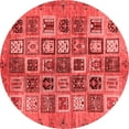 thumbnail image 1 of Ahgly Company Indoor Round Abstract Red Modern Area Rugs, 3' Round, 1 of 4