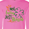 thumbnail image 4 of Inktastic St. Patrick's Day Not Lucky Just Blessed with Clover Long Sleeve T-Shirt, 4 of 5