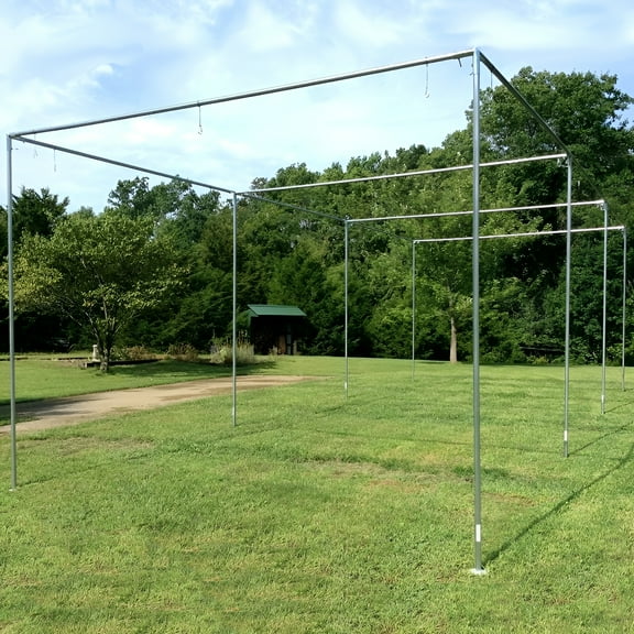 Jones-Sports EZ Up & Down 10' H x 12' W x 30' L Frame Kit Only For Batting Cage Net (Long Poles and Net not Included)