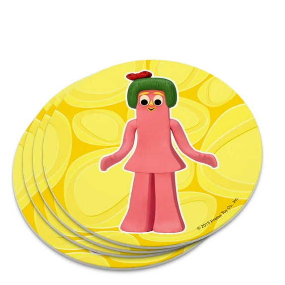 Minga Gumby's Little Sister Clay Art Novelty Coaster Set