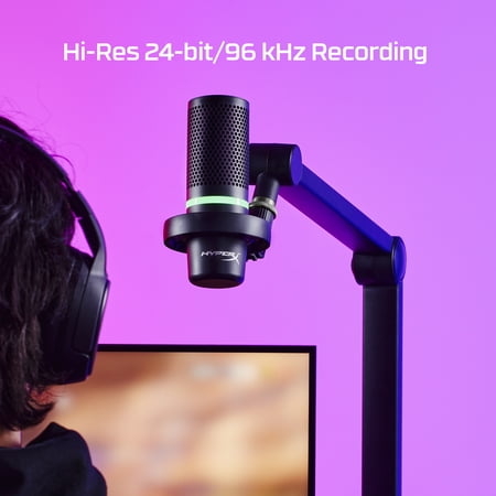 HyperX - Duocast Wired Cardioid Omnidirectional USB Condenser Microphone