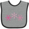 thumbnail image 3 of Inktastic Pink Snowflakes Boys or Girls Baby Bib, 3 of 4