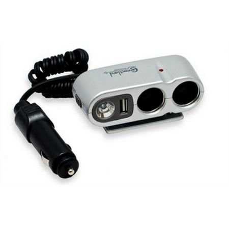 - Syba CL-CAR-U2SOC Car USB Power, Light, and Cigarette Socket Splitter 2 sockets
