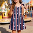 thumbnail image 2 of WUANDIXFA Girls July 4th Dress 1T 2T 3T 4T 5T 6T Red White Blue Star Toddler Patriotic Outfit American Flag Sundress,Brick Red,1-2 Years, 2 of 6