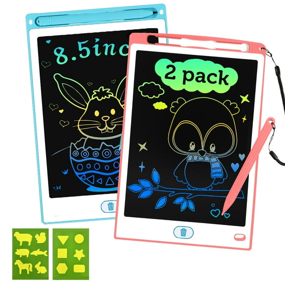 Adofi 8.5-inch LCD Writing Tablet for Kids, 2PCS Etch a Sketch Writing Board for Kids, Toy for 1 2 3 Year Old Boys Girls, Toys for Girls Boys 3 6 Years, Electronics Drawing Board