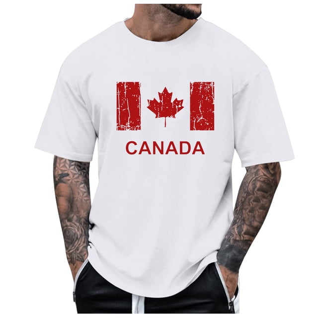 Xdzjlr T-Shirt Homme Vintage Usé Impression Partielle Col Rond Manches Courtes Haut T-Shirts Élégants Homme,TTG