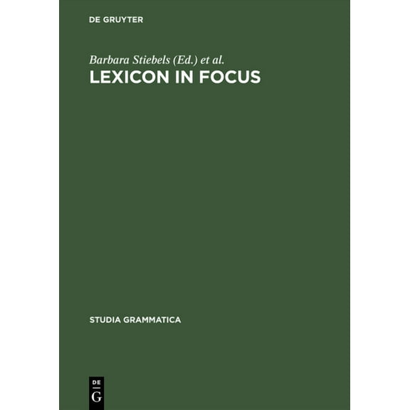 Studia Grammatica Lexicon in Focus, Book 45, (Hardcover)
