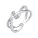 thumbnail image 1 of Anillo hueco de estilo para las mujeres brillantes joyas de moda de moda anillo de promesa anillo abierto, 1 of 5