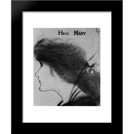 - Hail Mary (pencil) 20x24 Framed Art Print by Beardsley, Aubrey