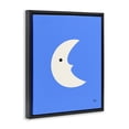 thumbnail image 3 of Stupell Industries Mid-Century Blue Crescent Moon Face Black Floating Frame Canvas Art, 17 x 21, by Jessica Beck, 3 of 8