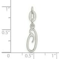 thumbnail image 2 of 925 Sterling Silver Initial O Shaped Pendant, 2 of 5