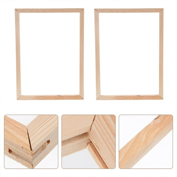 GOOHOCHY  2 Sets Rustic Assemble Frame Wear-resistant Painting