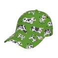 thumbnail image 1 of Balery Cows With Calfs Green Gorra de béisbol de tamaño ajustable para correr, entrenar y actividades al aire libre. Gorra de papá para todas las estaciones., 1 of 6