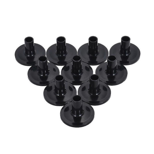 Black Drum Cymbal Sleeves Plastic Drum Set Cymbal Stands Replacement With Flange Base 10 Pack