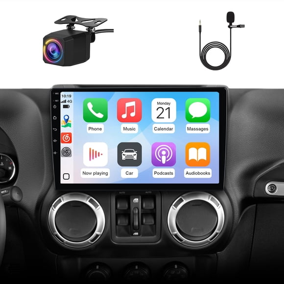 Ampliación estéreo de radio de coche AWESAFE de 4 núcleos de 64 GB para Jeep Wrangler JK 2007-2018 D