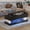 black, variant on Studyset Lift Top Convertible Dining Table with Storage, Modern High Gloss, Adjustable Expandable Design LED & APP Control Appropriate for Living Room, Dining Room