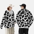 thumbnail image 5 of Fotbe Cow Print Black White Men's Women's UPF 50+ Sun Protection Jacket Hooded Cooling Shirt with Pockets Hiking Outdoor Performance-Large, 5 of 8
