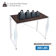 thumbnail image 6 of YEAR COLOR Home Office Folding Desk, Brown Desk Top with White Legs, 6 of 6