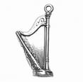 thumbnail image 1 of Sterling Silver 20" 1.2mm Box Chain 3D Ornately Decorated Harp Pendant Necklace, 1 of 2