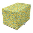 thumbnail image 1 of Mushroom Dog Crate Cover, Woodland Cartoon Blue Mushrooms in Drawing on Yellow Background, Easy to Use Pet Kennel Cover Small Dogs Puppies Kittens, 7 Sizes, Yellow Multicolor, by Ambesonne, 1 of 1