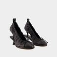 thumbnail image 2 of Jacquemus Female Les Doubles Ballerines Pumps - Leather - Black Black Sizes EU 34-50 2/3, 2 of 4