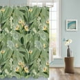 thumbnail image 3 of Fabric Shower Curtain, Sage Green Eucalyptus Leaves Flower Plants Bathroom Curtain with 12 Hooks Waterproof No Bad Odor Machine Washable Bath Curtains for Bathroom, Spa Room, 72"x84", 3 of 6