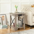 thumbnail image 4 of HOOBRO Set of 2 Industrial End Table with USB Ports with Storage Shelves Living Room BG45UBZP201, 4 of 15