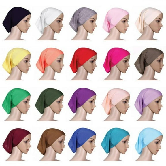 Women Ladies Under Scarf Head Cover Cotton Sleep Cap Bonnet Caps