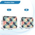 thumbnail image 4 of FORMRS 15-15.6 inch Laptop Sleeve Case Soft Carrying Quilted Computer Bag Cover, Pink Cubes, 4 of 7