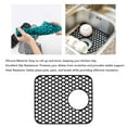 thumbnail image 3 of Sink Protector Mat, Silicone Kitchen Sink Grid Non Slip Dishwasher Safe 13.6x11.6in with Center Drain for Home Kitchen to Use, 3 of 7