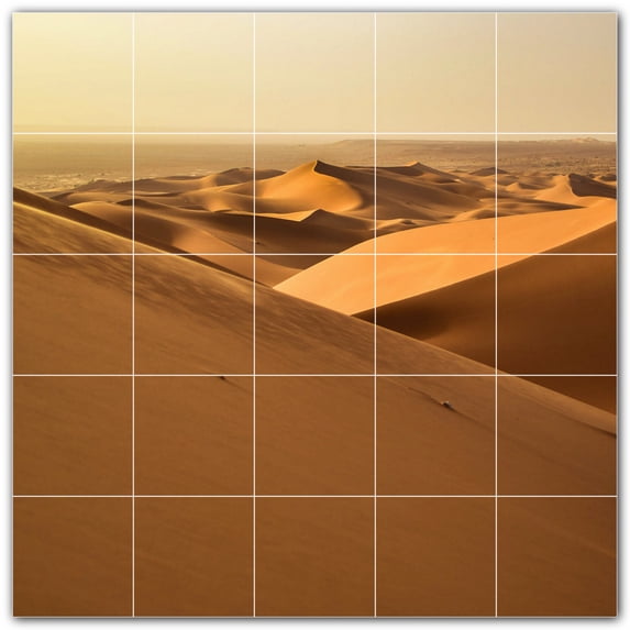 Picture-Tiles.com: Desert Ceramic Tile Wall Mural WAL500481-55XL. 60"W x 60"H using (25) 12" x 12" Ceramic Tiles-Satin Finish