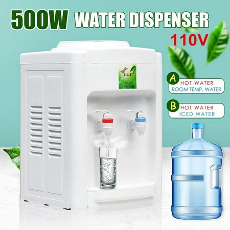 110V Cooling Table Top Hot & Cold Water Dispenser Home Office Water Cooler For 3-5 Gallon water
