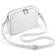 thumbnail image 1 of Bolso bandolera Befen de piel auténtica con protección RFID, color blanco, 1 of 6