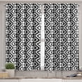 thumbnail image 2 of Ambesonne Geometric Valance & Curtain, Abstract Chevron Zigzag, 55"x36", Black and White, 2 of 6